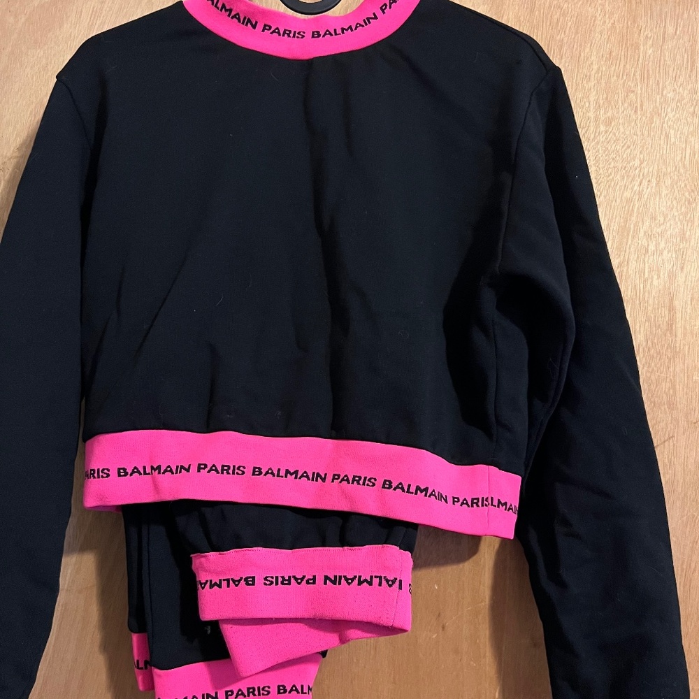 Girls Balmain cropped jogger set(2)